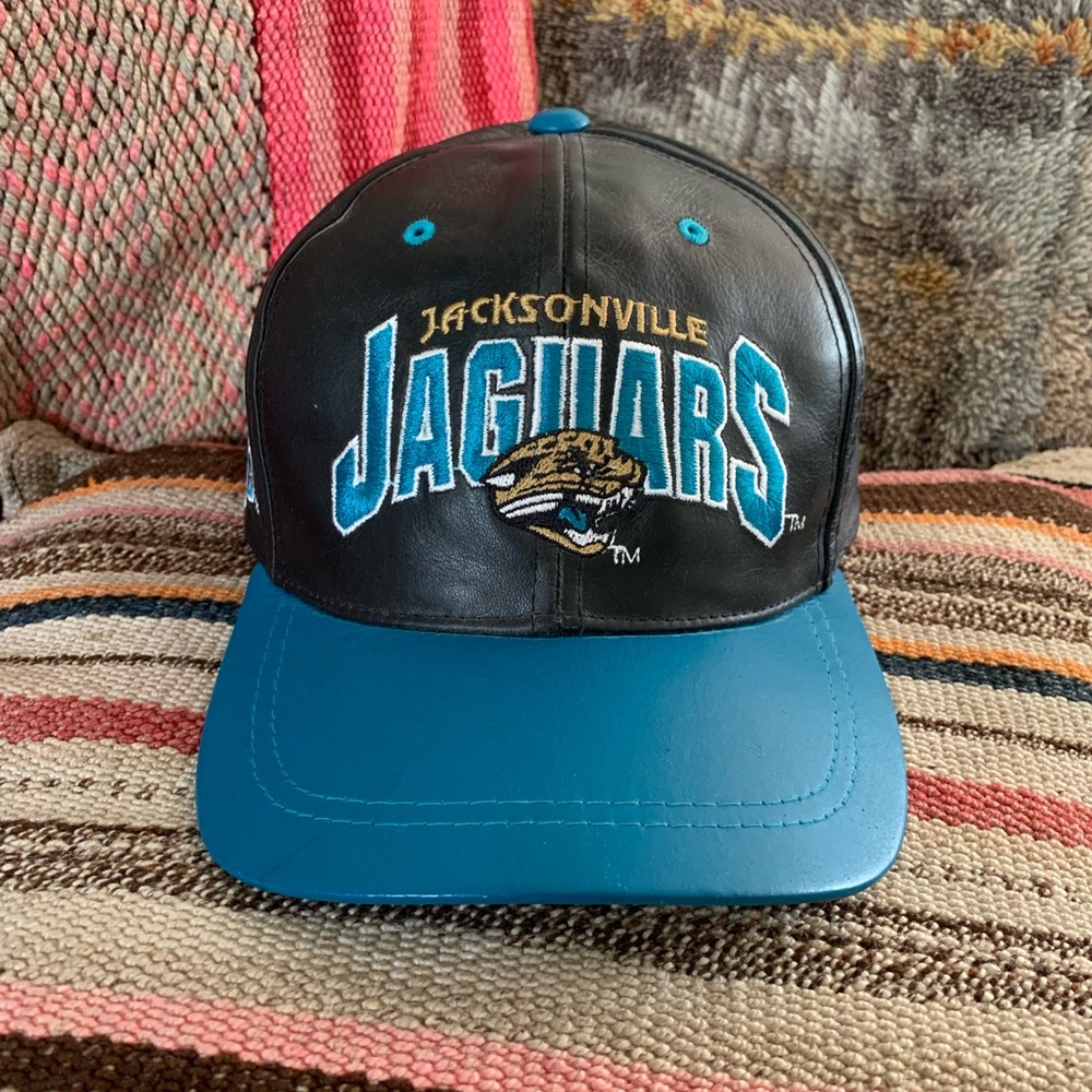 Vintage Jacksonville Jaguars Leather Hat 🏈